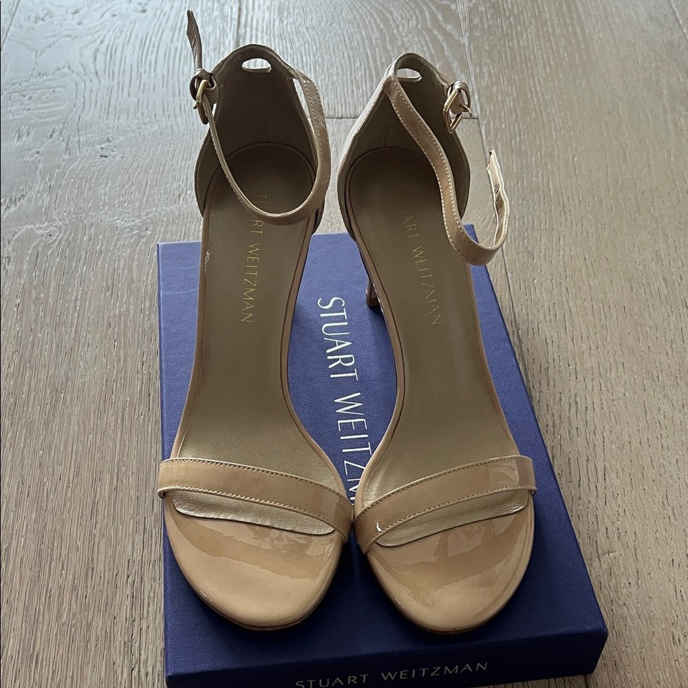 Stuart Weitzman Nude Patent Heels
